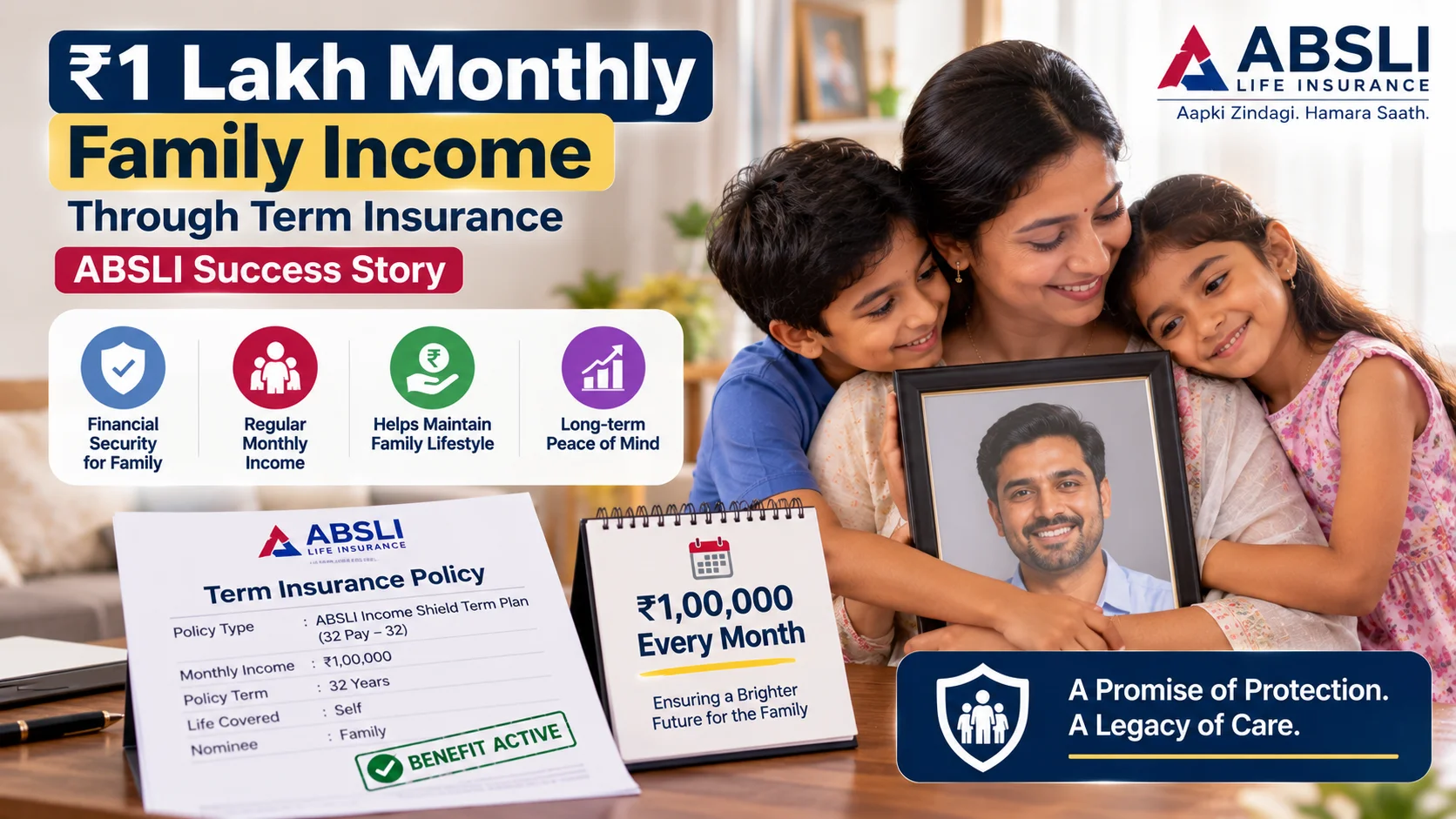 Term insurance protecting a family